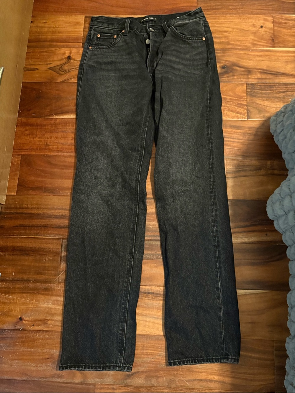 Denim Forum The ’90s Joni Lo-Rise Loose‎ Jeans Black Wash Size 25 (1168)